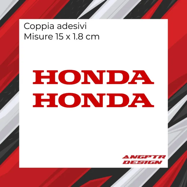 Coppia adesivi Honda in vinile, vari colori disponibili - Misure 15 x 1.8 cm