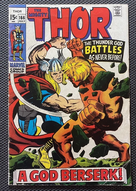 Thor #166 VG (4.0) 2nd full Him/Adam Warlock (Jack Kirby 1969). MCU Coming🔥🔥