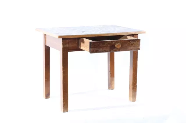 Antiguo Pequeño Mesa de los Niños Guardería Infantil Madera Vintage