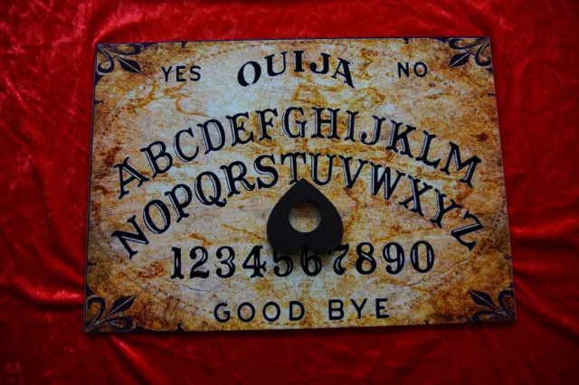 Classic Wooden Ouija Board Game Magic Old Worlde & Planchette & instruction