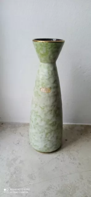 Mid-Century Moderne Keramik, Diabolo Vase 50-60er, Bay. West Germany 504-25