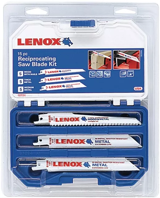 LENOX 1073415RKG Säbelsägeblattset 1073415RKG für Holz und Metall 15-teilig