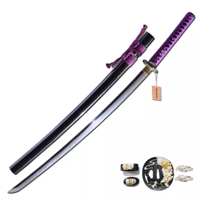 Top Handmade Real Katana Sword Clay Tempered Honsanmai Steel Hadori-Polish Sharp