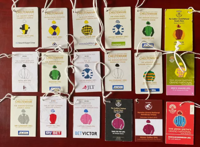 Horse Racing Owners Paddock Badges for Individual Horses Cheltenham Aintree