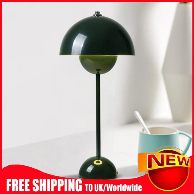 Lampada Decorativa Camera da Letto USB Touch Luce Notturna Retro per Camera Caffè (Verde Scuro)