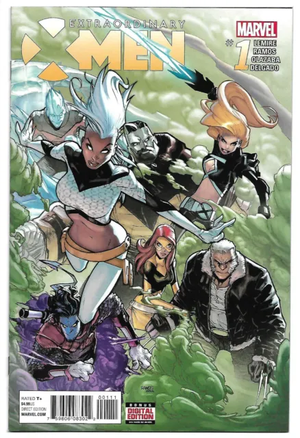Extraordinary X-Men Issue #1 NM 1st Print Jeff Lemire Humberto Ramos Marvel 2016