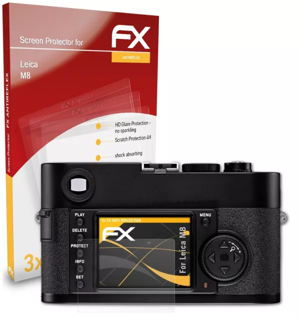 atFoliX 3x Screen Protector for Leica M8 Screen Protection Film matt&shockproof