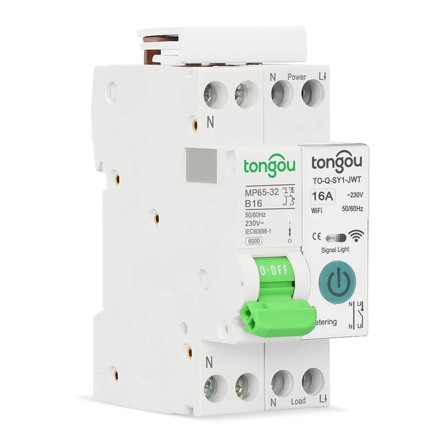 Disjoncteur Smart Life WiFi avec mesure et commande vocale TUYA APP