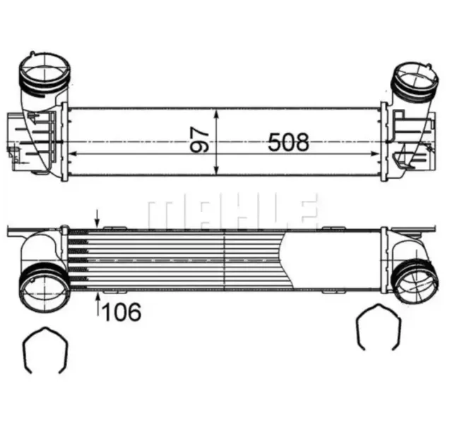 Ladeluftkühler MAHLE CI 491 000S für BMW 3er X1