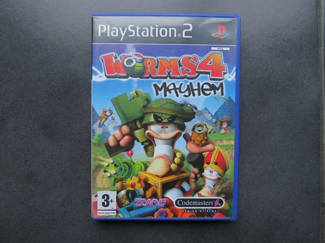 Worms 4 Mayhem Sur PS2 - Complet (Boîte, Notice) - Bon état - Version PAL