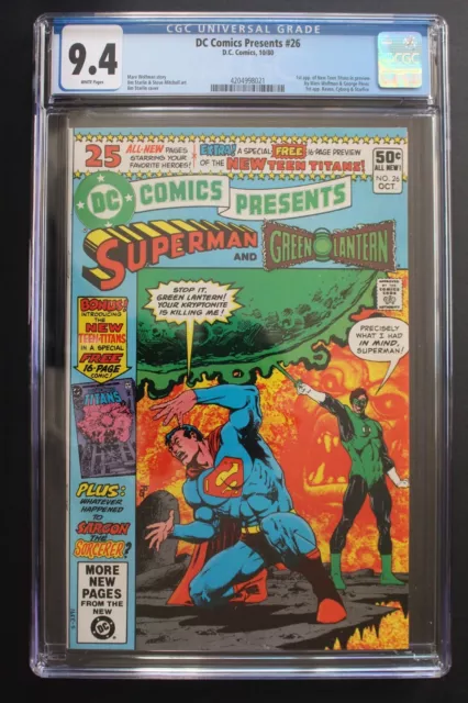 DC COMICS PRESENTS #26 1st NEW TEEN TITANS Perez 1980 DCU TV CGC NM 9.4