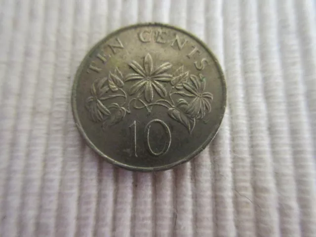 10 Cent Münze Singapore Singapur 1985
