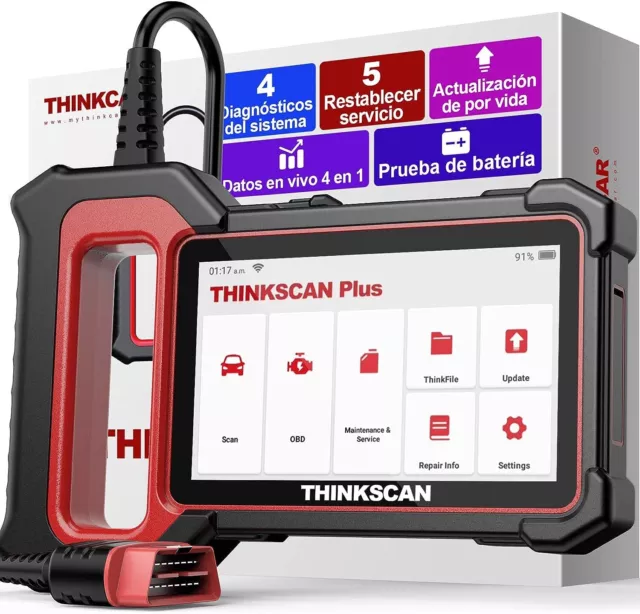 Auto Thinkscan plus S6 Diagnóstico Lector de código OBD2 Escáner ECM TCM ABS SRS