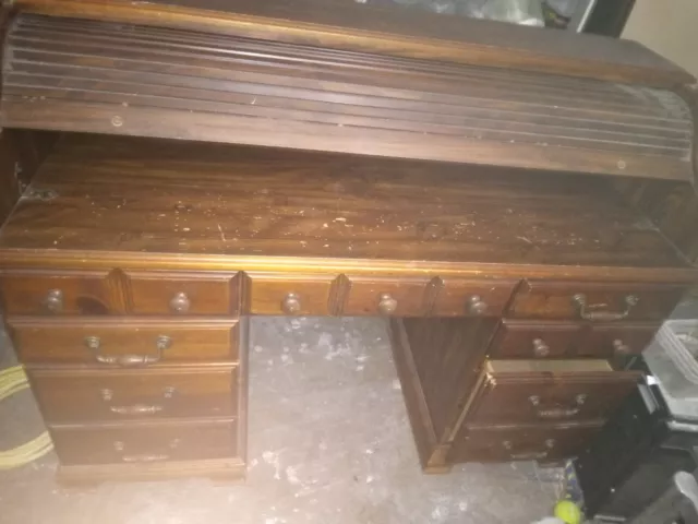 1890's Antique Roll Top Desk