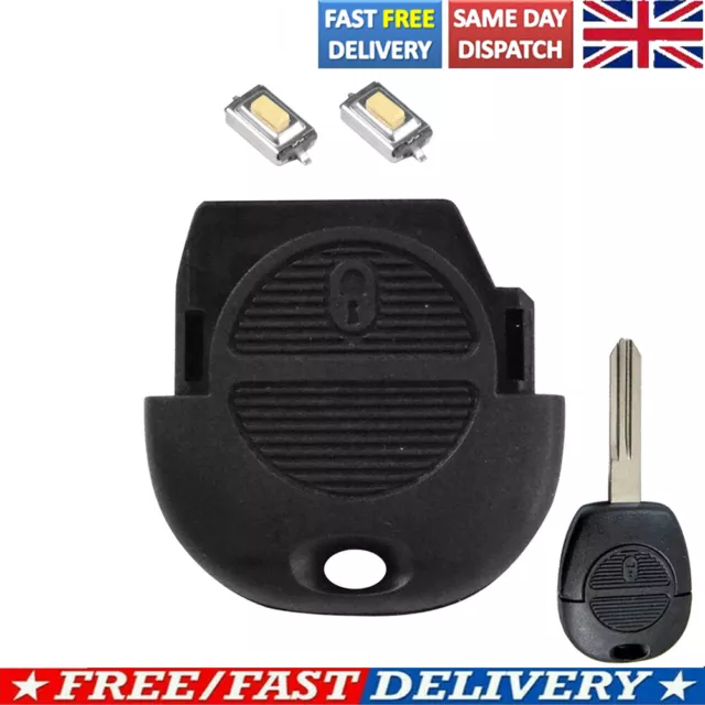Remote Key Fob Case Repair Kit For Nissan Battery Micro Switch Micra 2 Button