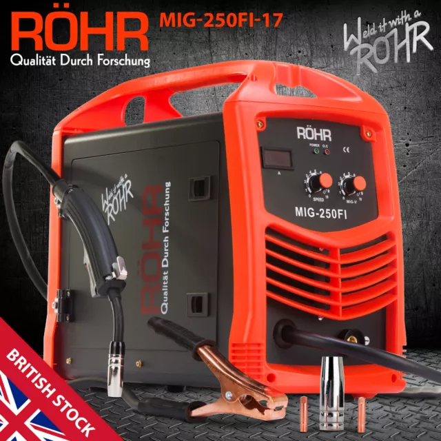 ROHR MIG Welder Inverter IGBT 240V / 250 amp AC Gas Flux Wire Welding MIG-250FI