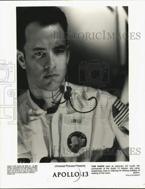 1995 Press Photo Actor Tom Hanks stars as Astronaut Jim Lovell in "Apollo 13"