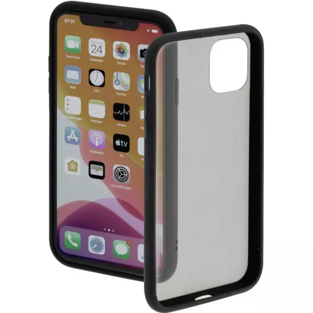 Hama Coque arrière Apple iPhone 12, iPhone 12 Pro noir, transparent