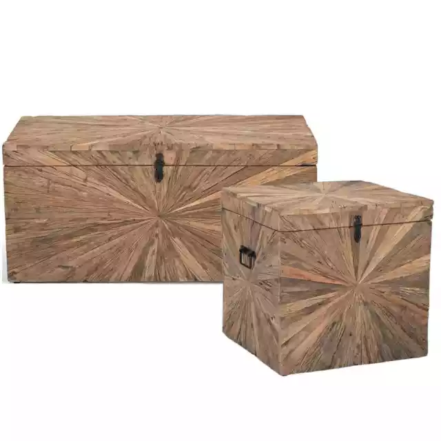 Truhe Altholz MERID Couchtisch Sitztruhe massiv alte Holztruhe Vintage Holzbox 2