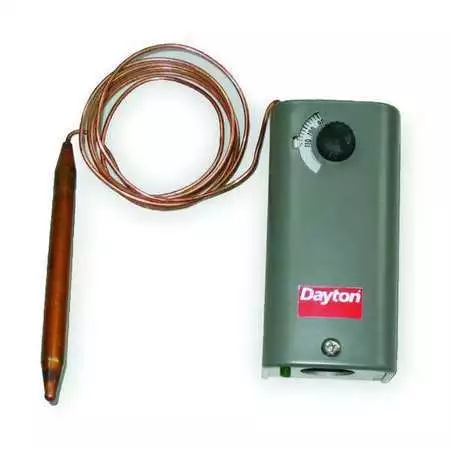 Dayton 2Nnr5 Line Volt Mechanical Tstat, Close On Rise, 30 Degrees To 90