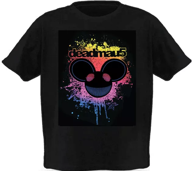 LED Sound Activated EL T shirt/light up shirt with mixes a silk screen - 102