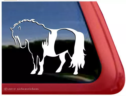 Dwarf Mini Pinto Horse Trailer Window Decal