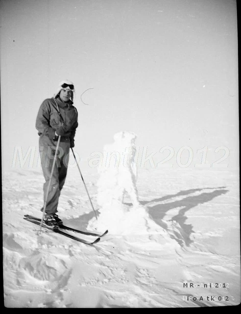 Foto-Negativ, WK2, NOR, Geb.Jg. in Geilo, Jäger auf Skitraining, 5026-913/16