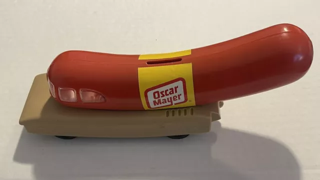 Vintage OSCAR MAYER WIENERMOBILE Vehicle Coin Piggy Bank Car 10" Weiner Hot Dog