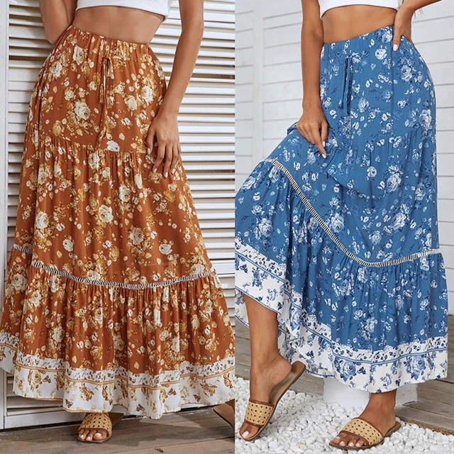 Jupe midi online fluide femme