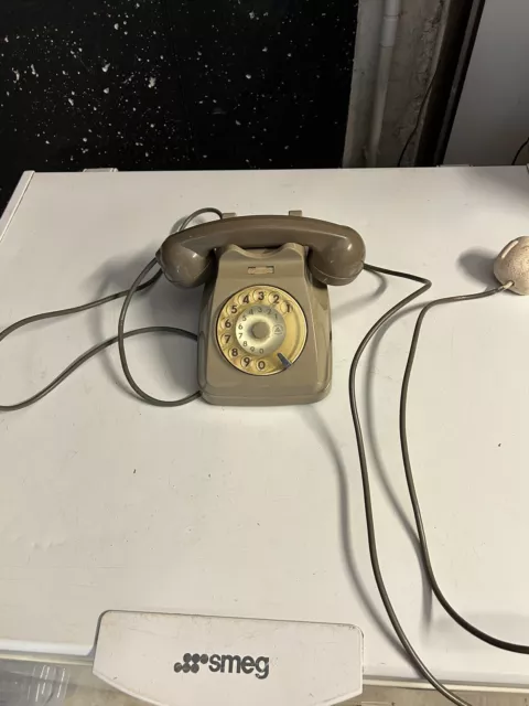 Telefono disco Bigrigio Sip  vintage rotella rete fissa anni 70/80