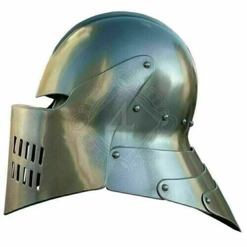 Casque Médiéval Sallet En Acier - Style Gothique Allemand, Pour LARP, Reconstitution, Taille Adulte - 5