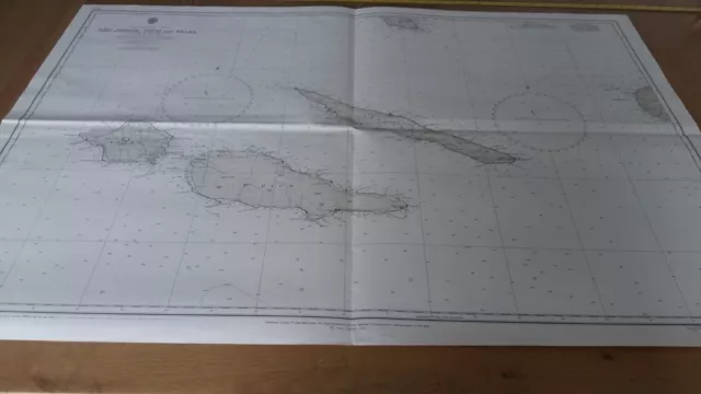 1987 Admiralty Nav. Map: 1855: Portugal. Sao Jorge,Pico & Falial