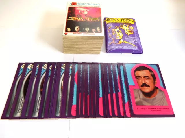 Topps 1979 Star Trek The Movie full card 1-88 & sticker set 1-22 & wax wrapper