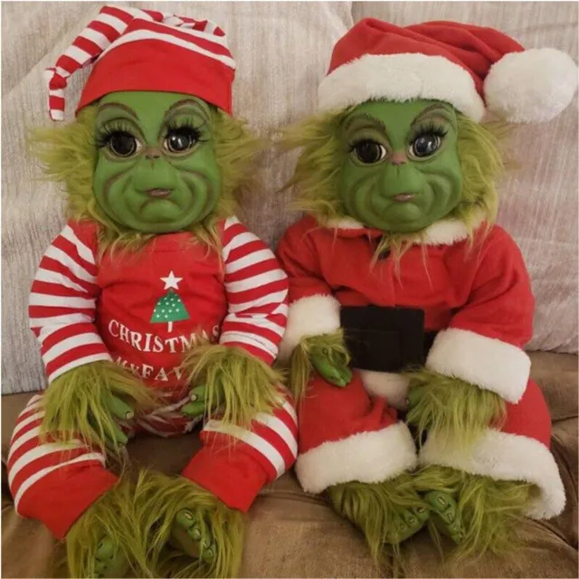 Christmas Grinch Doll Grinch-Baby Stuffed Plush Toys Xmas Home Decor Kids Gifts