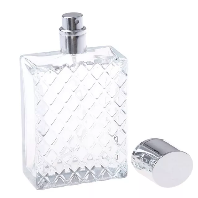 100ML Refillable Bottle Glass Empty Perfume Pump Bottle Spray Cosmetic Conta H❤F