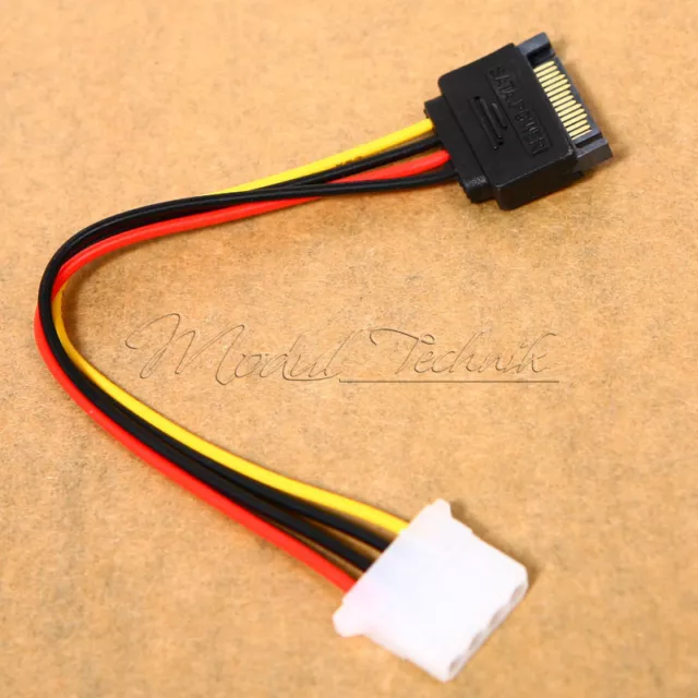 Male Female 4-pin Power Drive Adapter Cable to Molex IDE SATA 15-pin