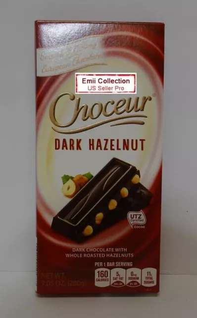 Choceur Dark Chocolate with Roasted Hazelnuts 7.05oz/200g (Made in Germany)