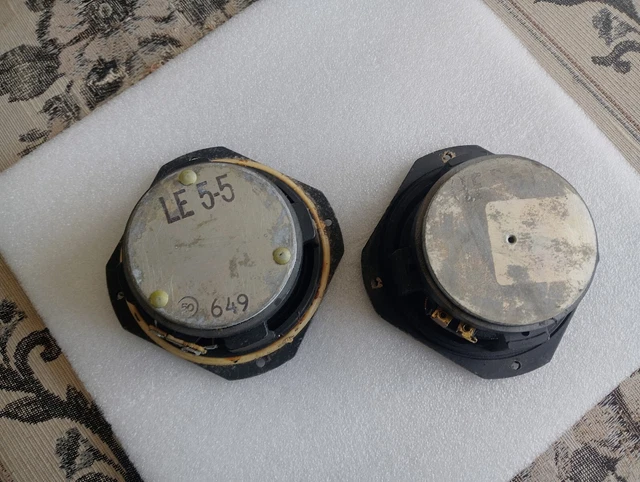 JBL LE5-5 Midrange Speakers Vtg. L65 Jubal Original PARTS or REPAIR