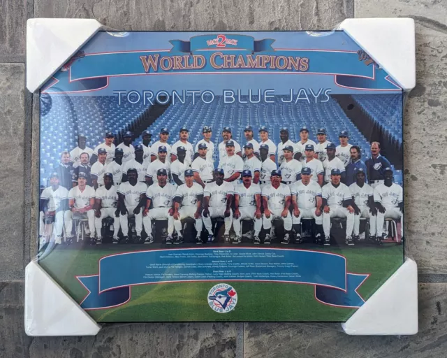 Toronto Blue Jays 92-93 World Series Champs Plaque Poster *NOS* (16x20")