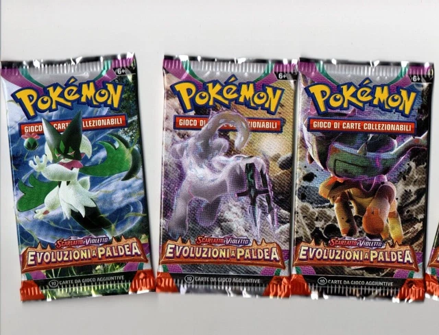 3x BUSTE BUSTINE PACCHETTI Pokemon EVOLUZIONI A PALDEA Sigillati ITA!!!
