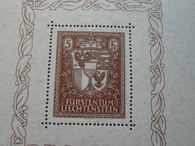 Liechtenstein, Mi.-Nr.: Block 1 , tadellos postfrisch ,MNH, KW : 2800,00 2