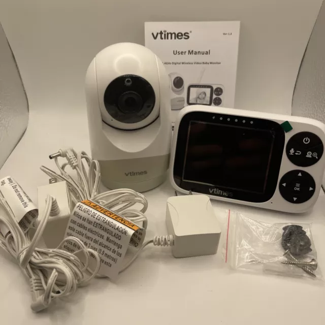 VTimes Baby Monitor with Camera and Audio, 3.2'' Video Baby Monitor, VT302