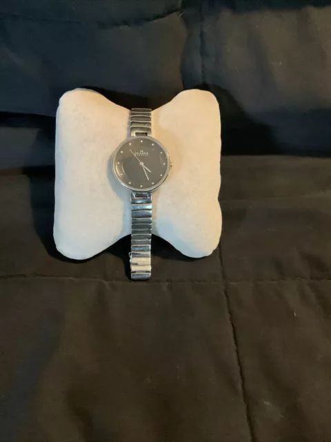 Skagen Women's SKW2225 Gitte Stainless Steel Link Watch New Battery Runs Great