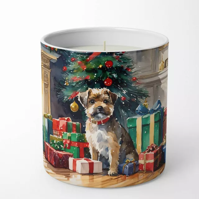 Border Terrier Cosy Christmas Candle Dog Gift/Present