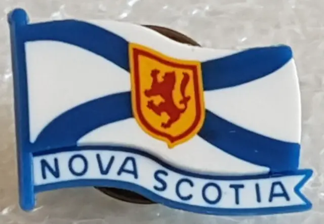 Nova Scotia Provincial Waving Flag Souvenir Lapel Pin Plastic Collectible