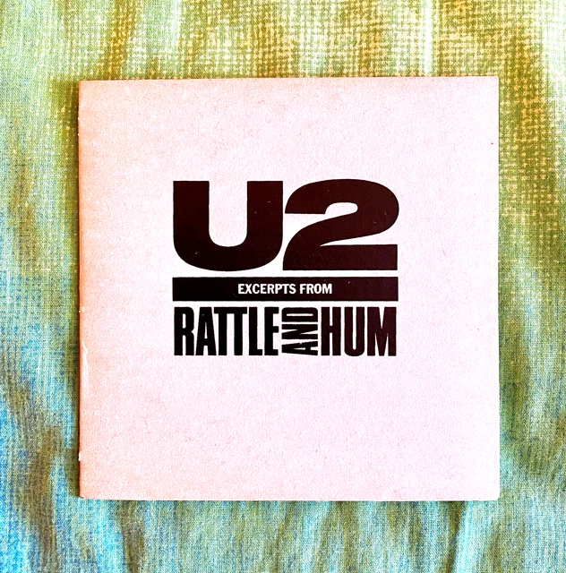 U2 EXCERPTS FROM Rattle And Hum Cd Promo Live Gatefold (Bad+With Or