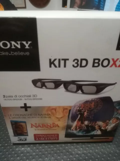 Kit 3D Box2 Sony 2 Paia Di Occhiali 3D No Dvd Con Scatola Originale