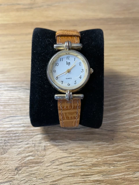 Montre LIP femme bracelet crocodile
