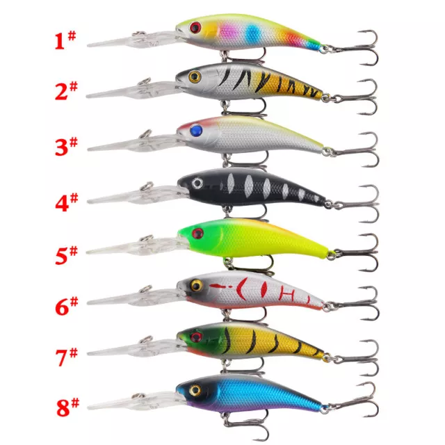 3D Minnow Fishing Bait Fishing Lures Artificial Bait With Treble Hook Sp