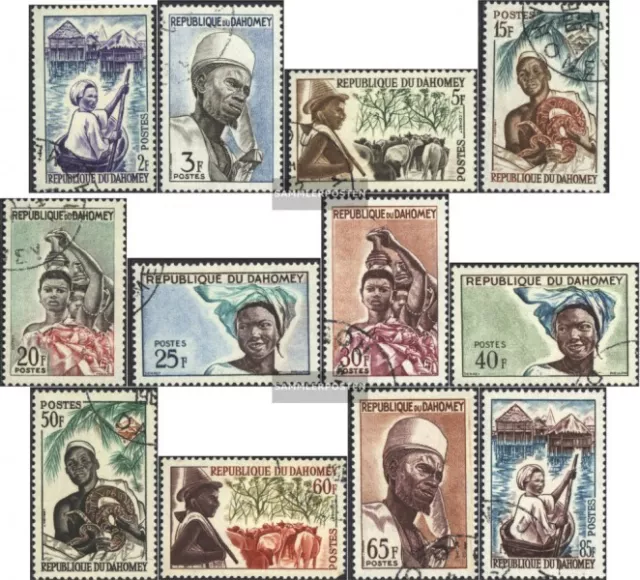 Dahomey 200-211 (complete issue) used 1963 People out Dahomey